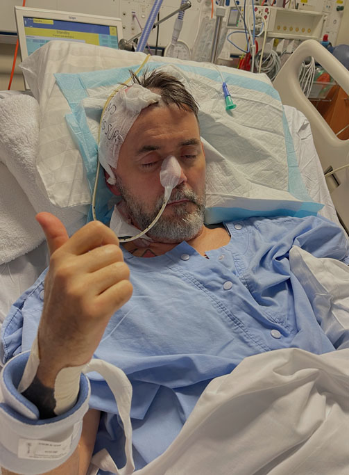 Jarrod Healey, stroke recovery patient