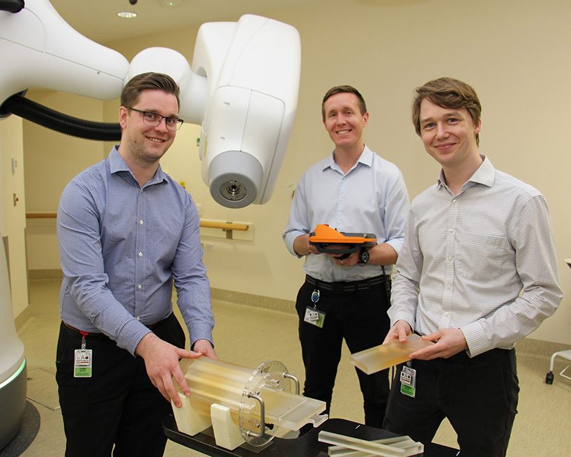 Radiation Oncology team at Sir Charles Gairdner Hospital – Jonny, Tom and Luke