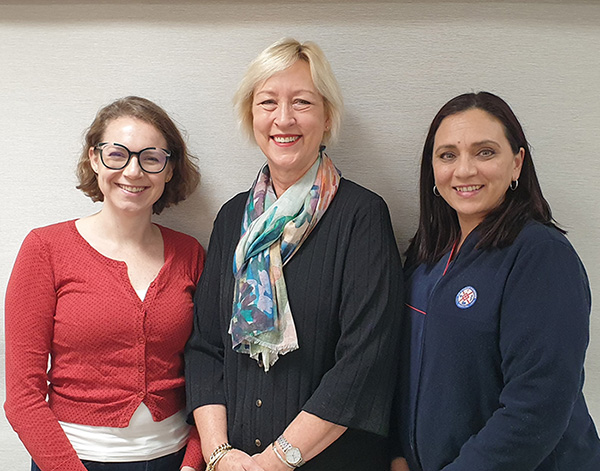 Kaitlyn Holyman, IF Program; Mandy McKnight, Area Executive Director, Nursing Services and Naomi Parkins, Nurse Manager, Patient Flow Unit